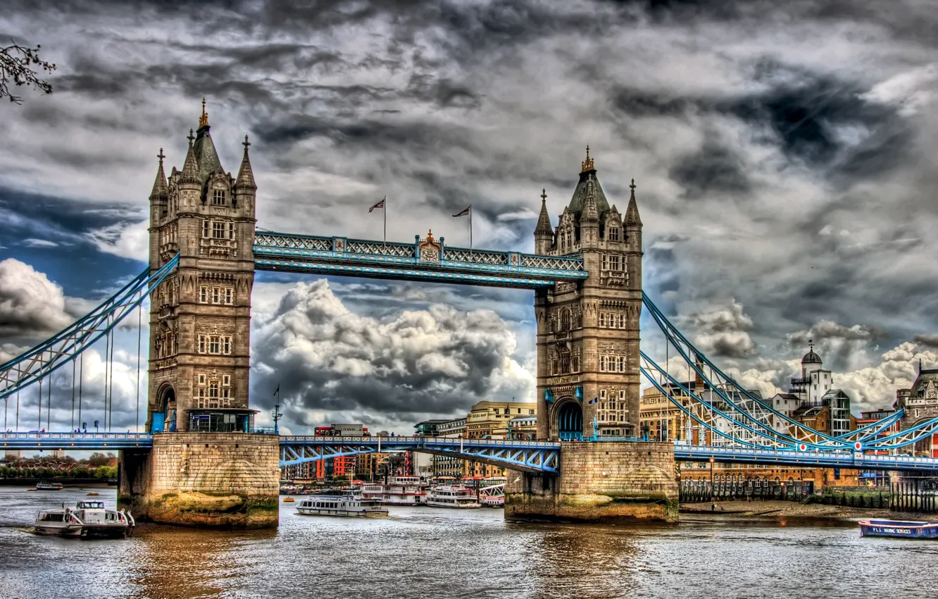 Фото обои мост, река, Лондон