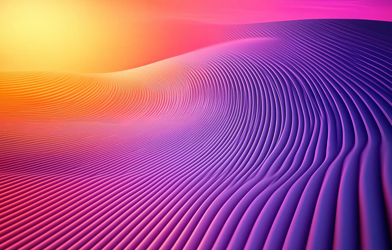 Фото обои colorful, dunes, ИИ арт, AI art, 3D Abstract