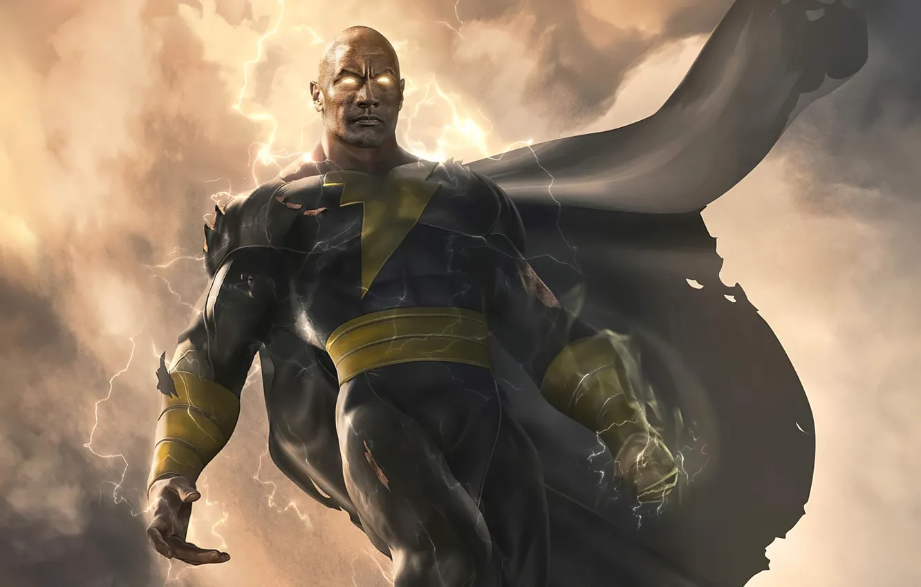 Фото обои Дуэйн Джонсон, Black Adam, 2021, Black Adam 2021, Чёрный Адам