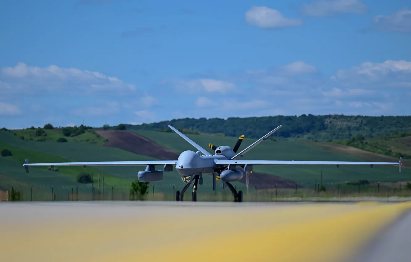 Фото обои ВВС США, беспилотный летательный аппарат, MQ-9 Reaper, модульный разведывательно-ударный