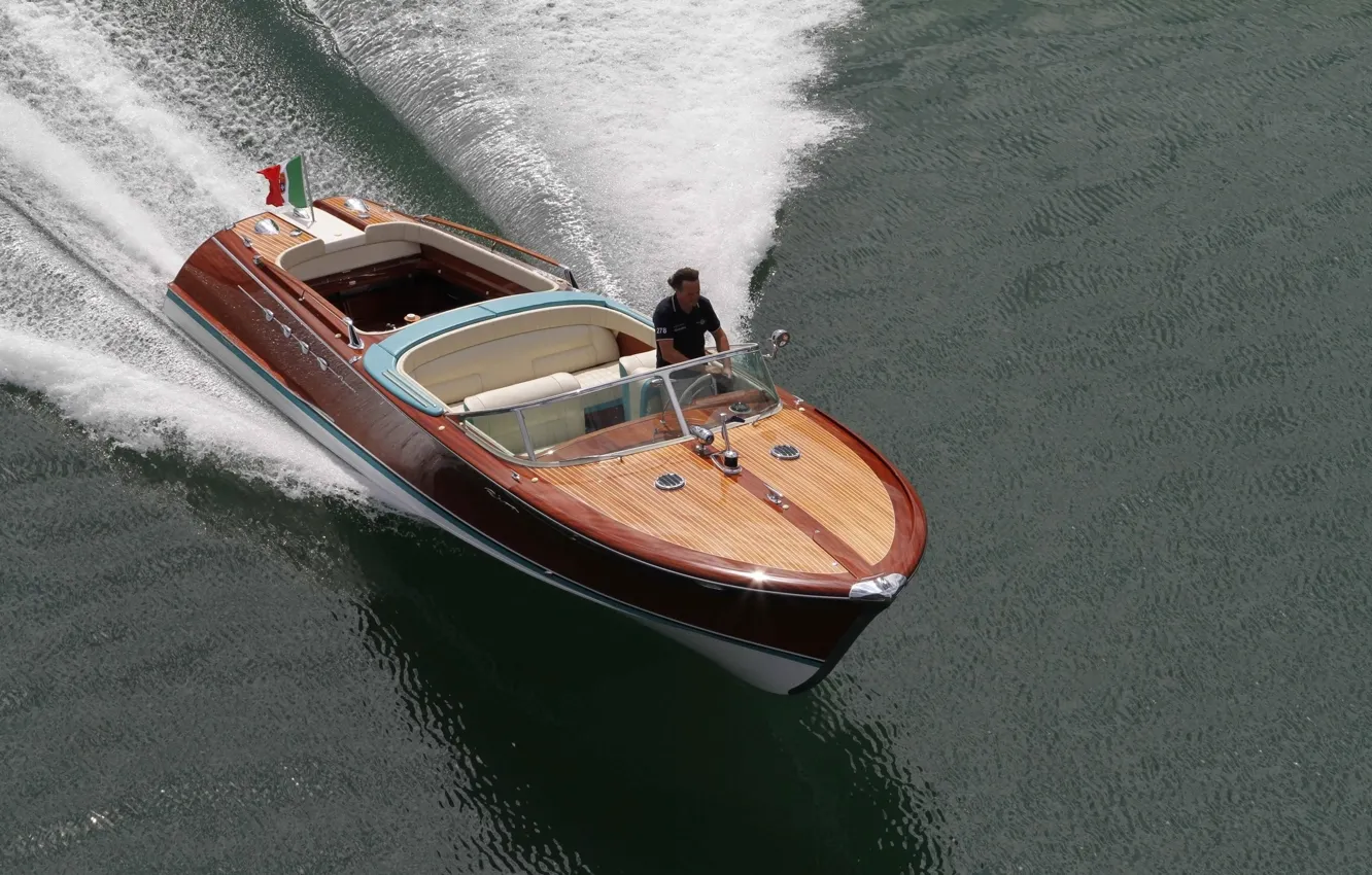 Фото обои Wallpaper, Sea, Boat, Lamborghini Riva Aquarama