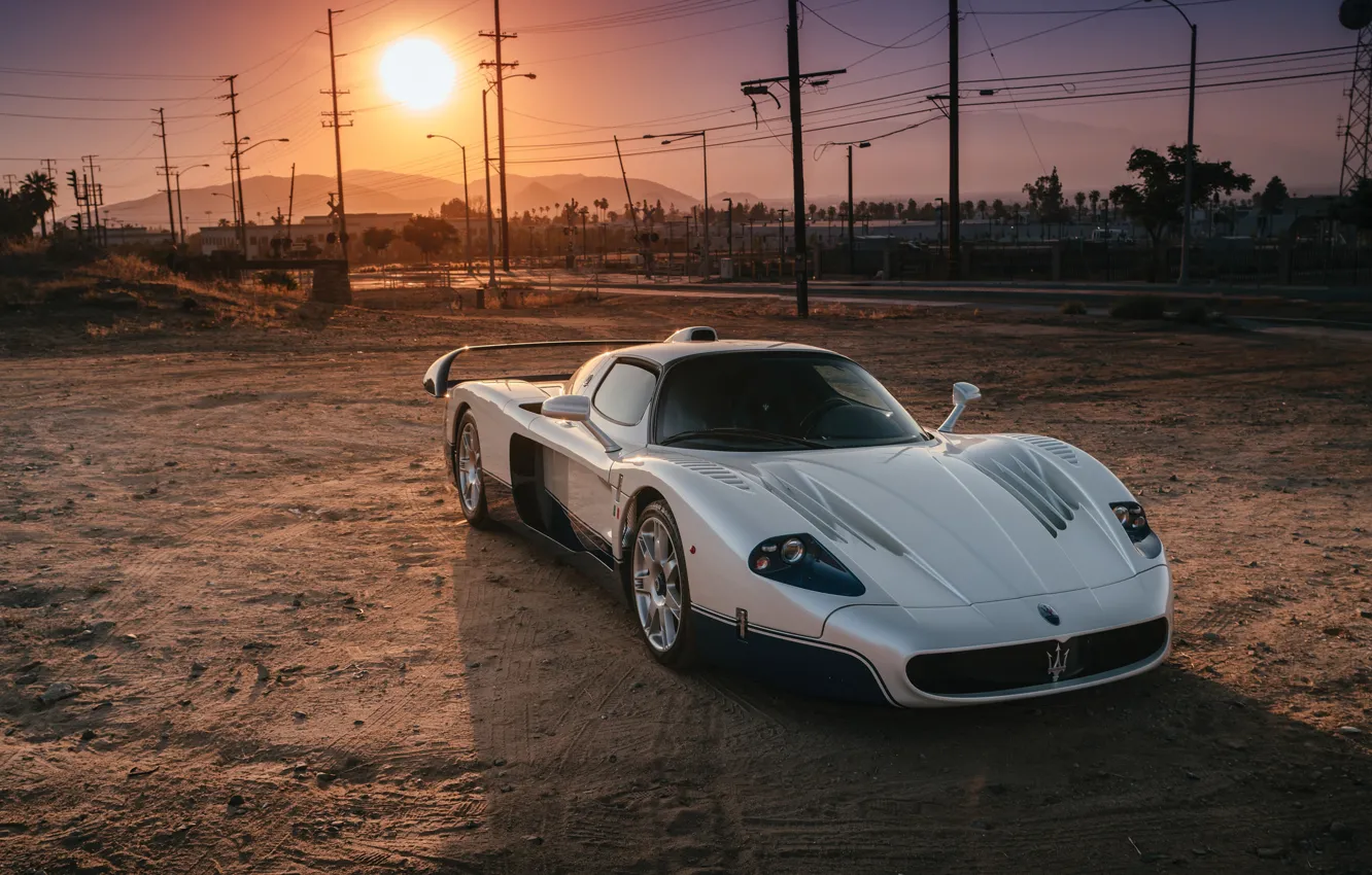 Фото обои Maserati, sunset, MC12