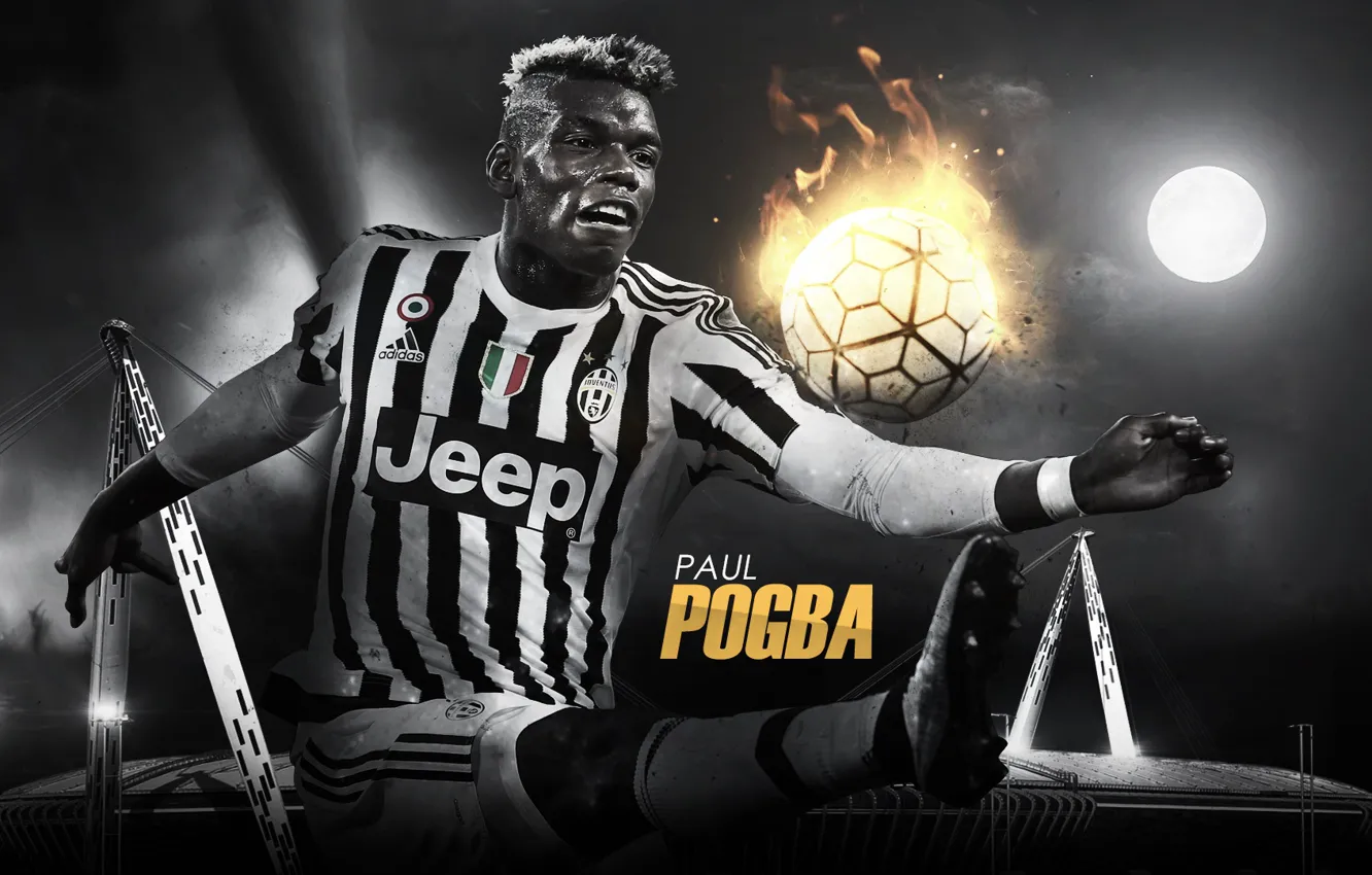 Фото обои wallpaper, sport, stadium, football, player, Juventus FC, Juventus Stadium, Paul Pogba