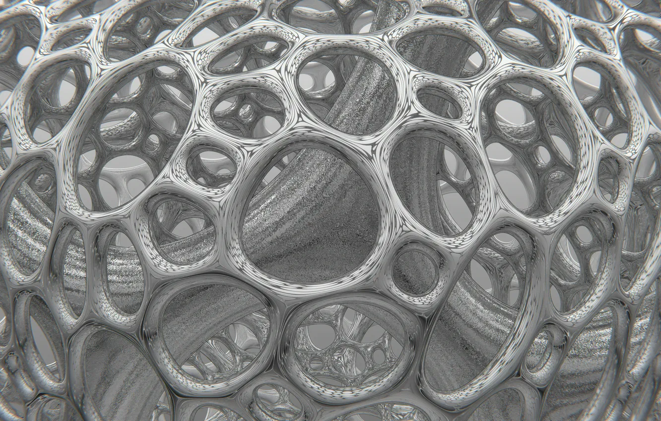 Фото обои wallpaper, abstraction, form, skeleton, surrealism, blender3d, experimental, gride