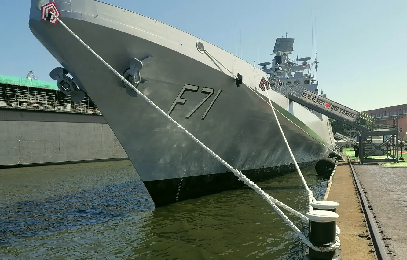 Фото обои фрегат, ВМС Индии, INS Tamal