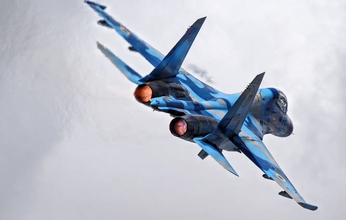 Фото обои истребитель, многоцелевой, Flanker, Су-27