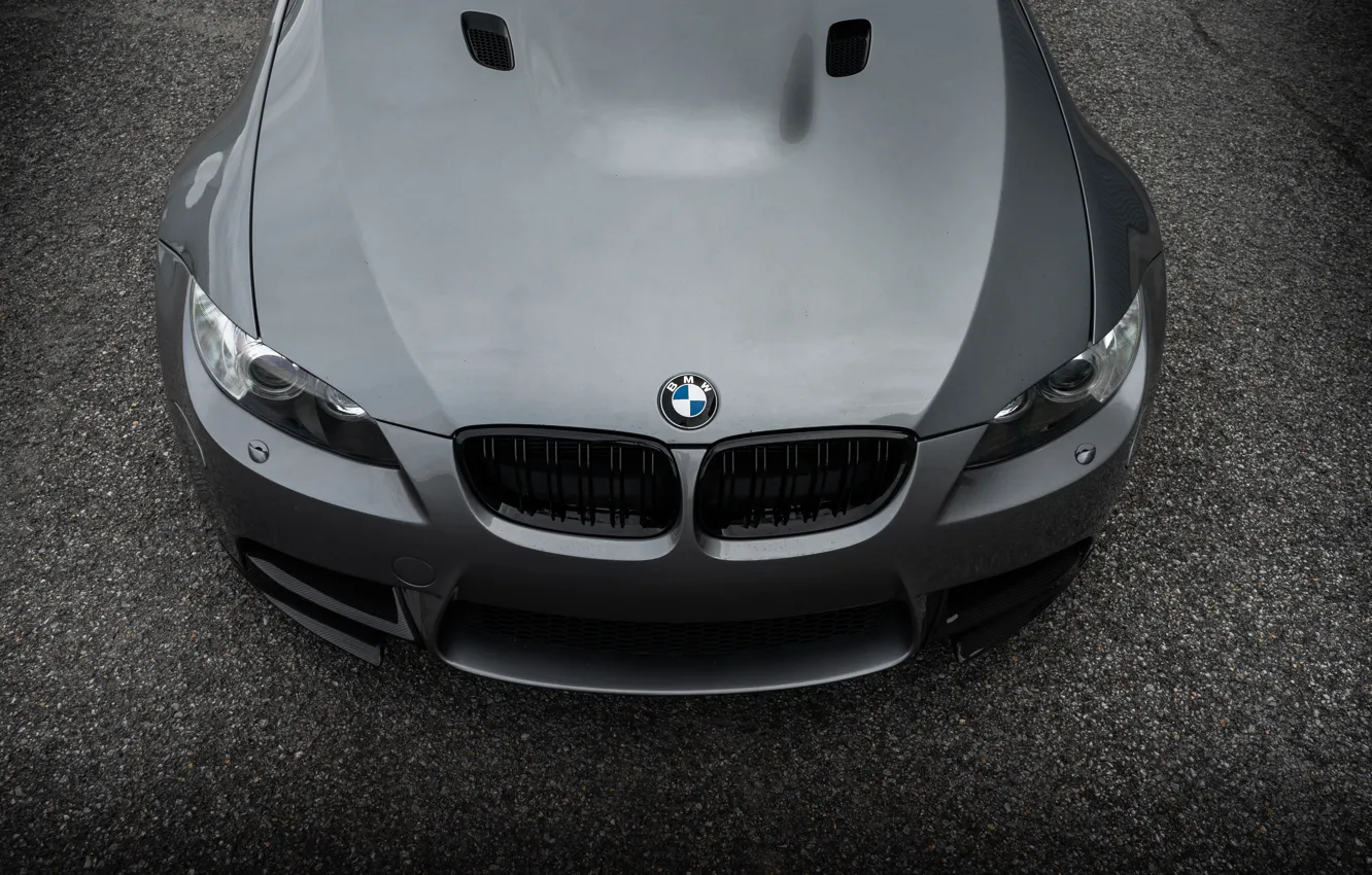 Фото обои BMW, E92, Face, Hood, Sight, Hump