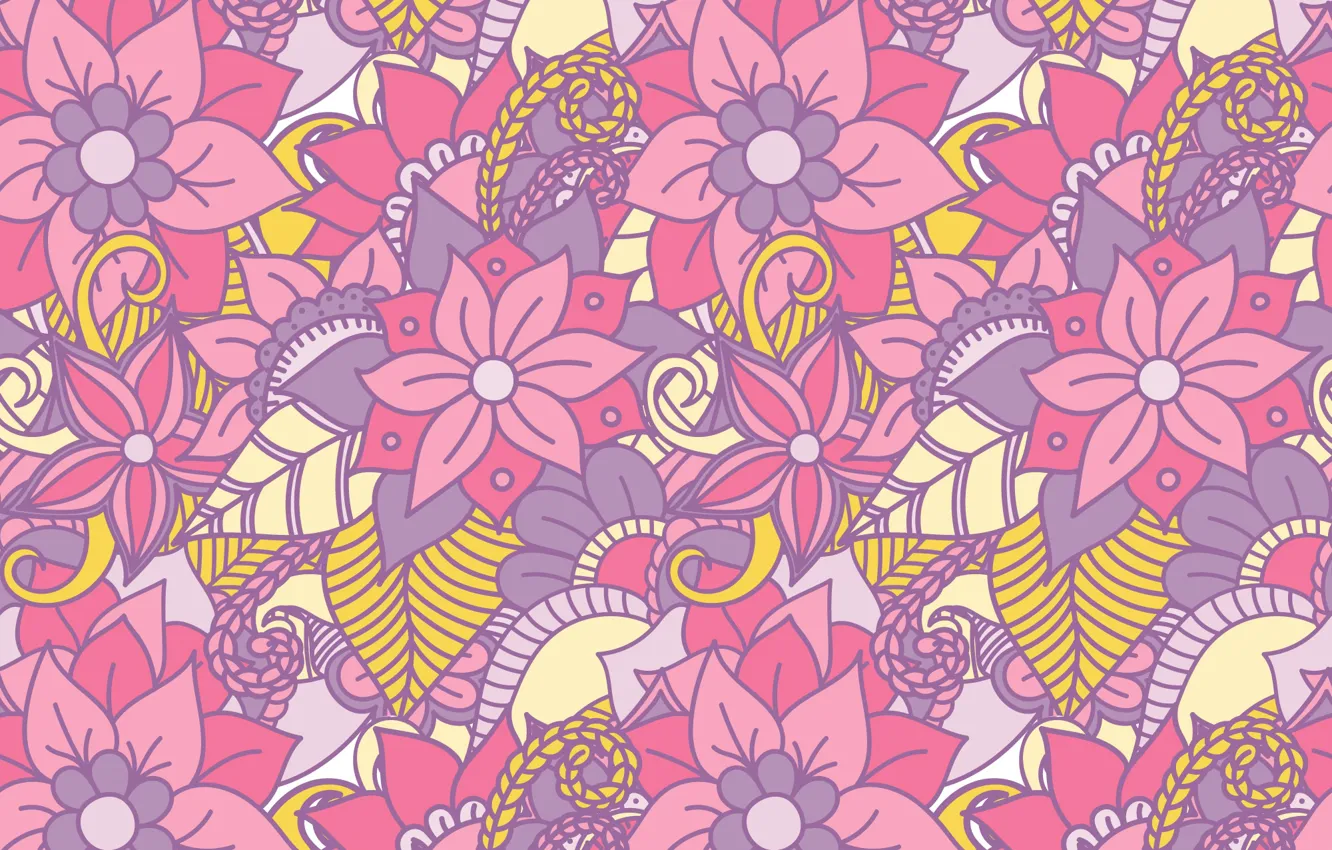 Фото обои vector, текстура, цветочки, design, pattern, floral