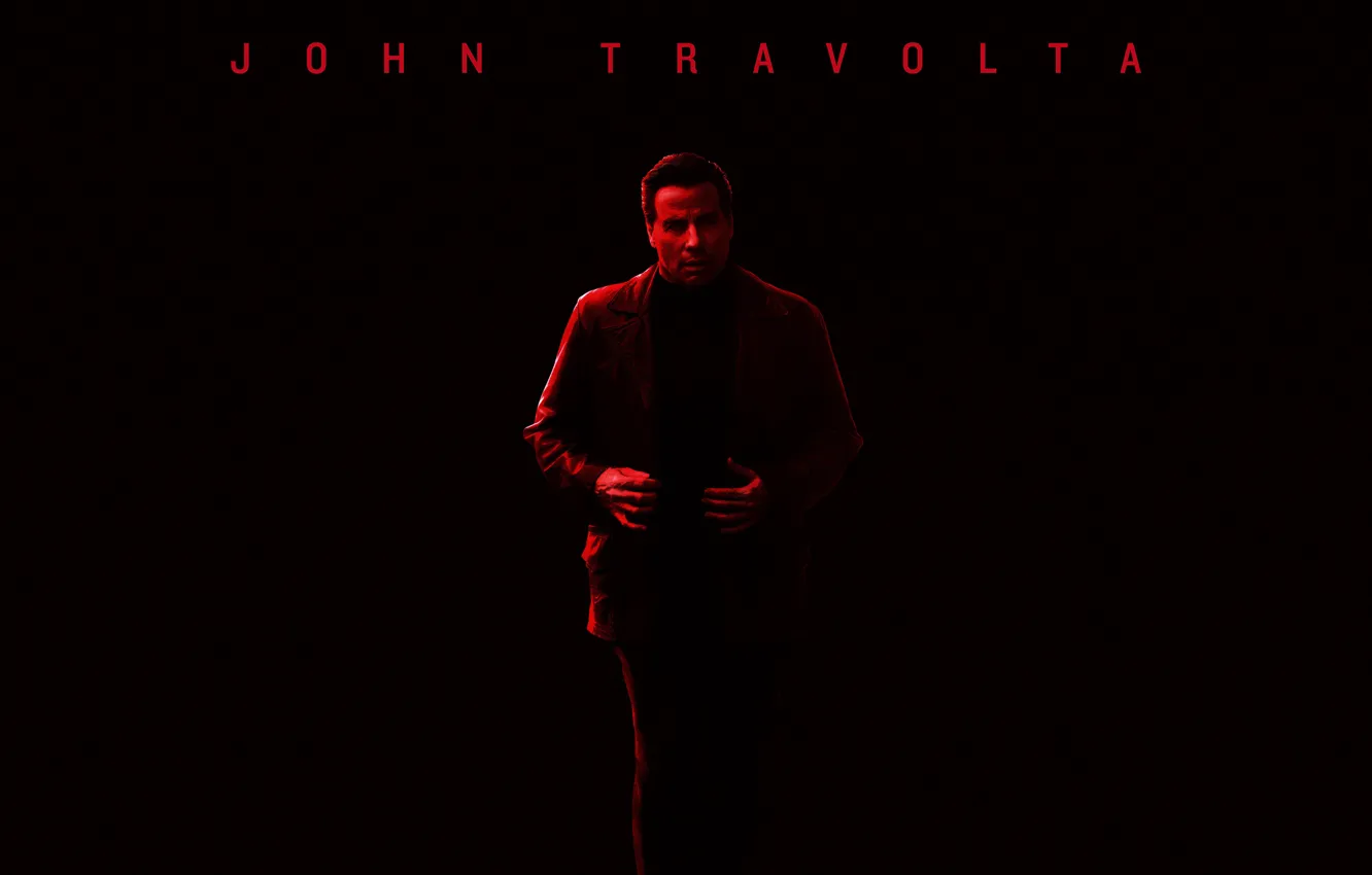 Фото обои красный, черный фон, постер, драма, криминал, Джон Траволта, John Travolta, биография