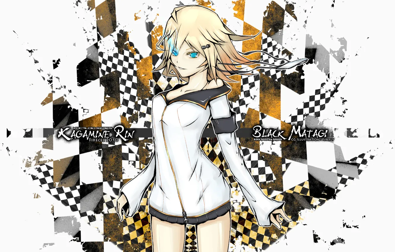 Фото обои Vocaloid, Kagamine Rin, yellow, BRS