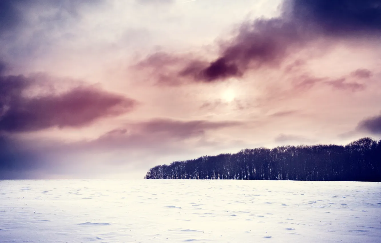Фото обои зима, пейзаж, природа