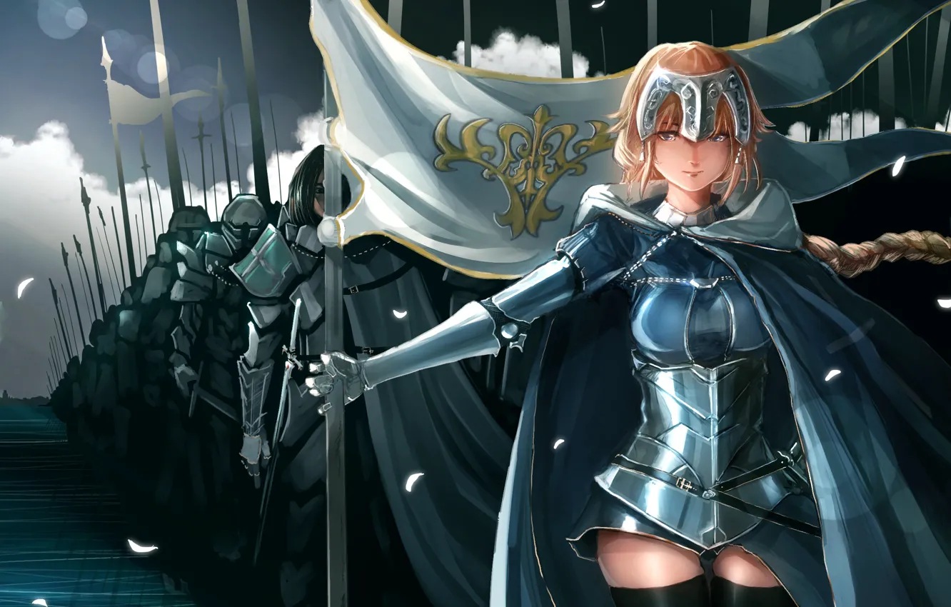 Фото обои девушка, армия, воины, Fate / Grand Order, Судьба великая кампания