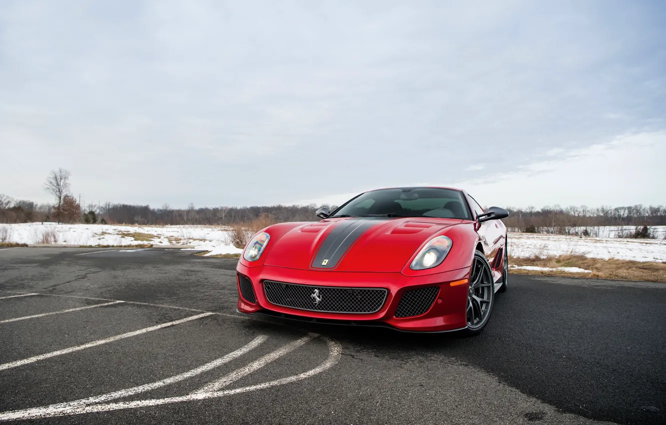 Фото обои Ferrari, 599, Ferrari 599 GTO, front view