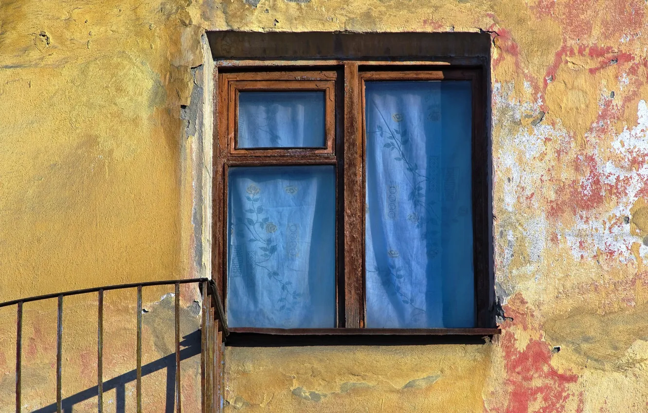 Фото обои фон, стена, окно