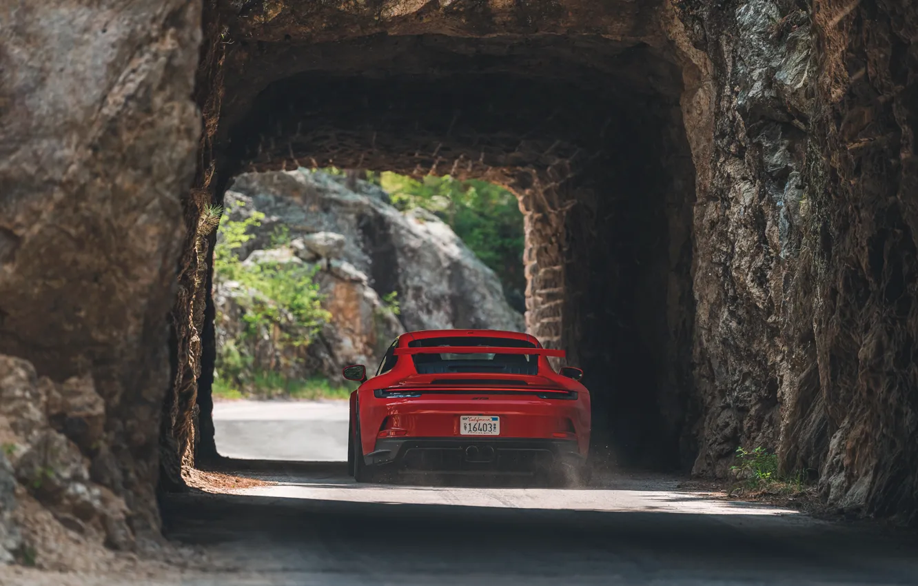 Фото обои 911, Porsche, red, Porsche 911 GT3