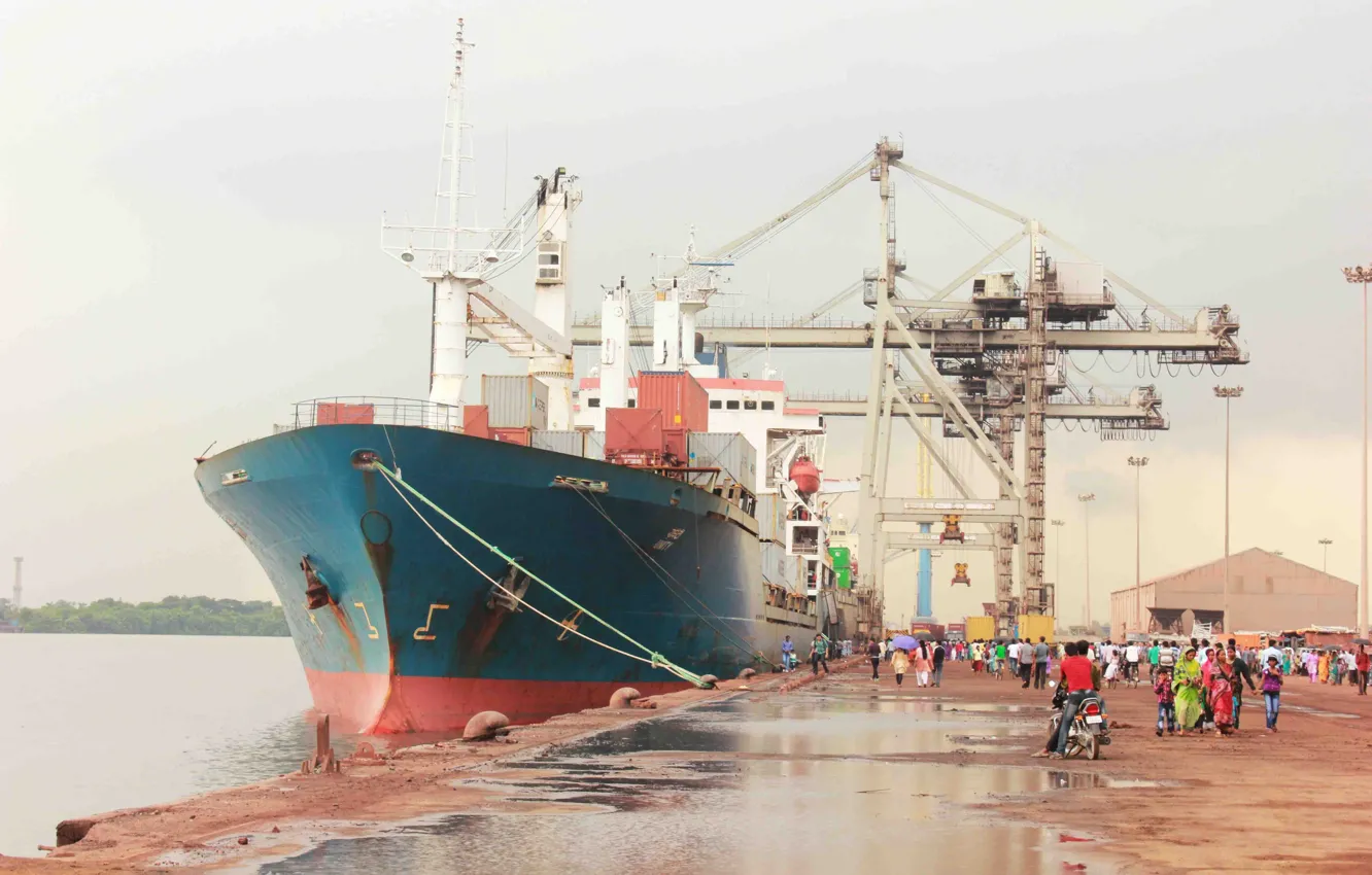Фото обои Dock, India, Ship