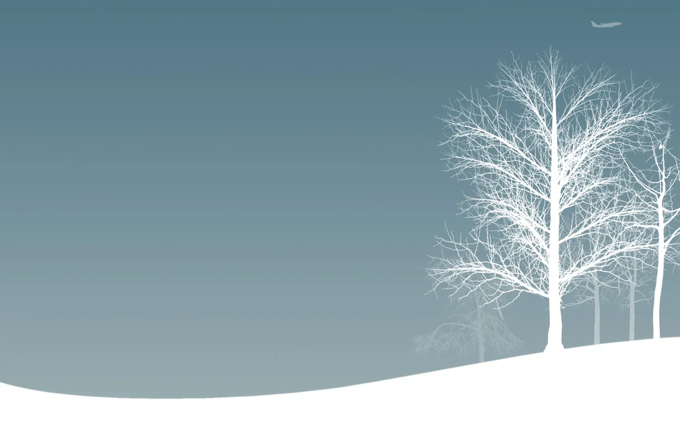 Фото обои зима, снег, деревья, авиация, настроение, самолёты, зимние обои