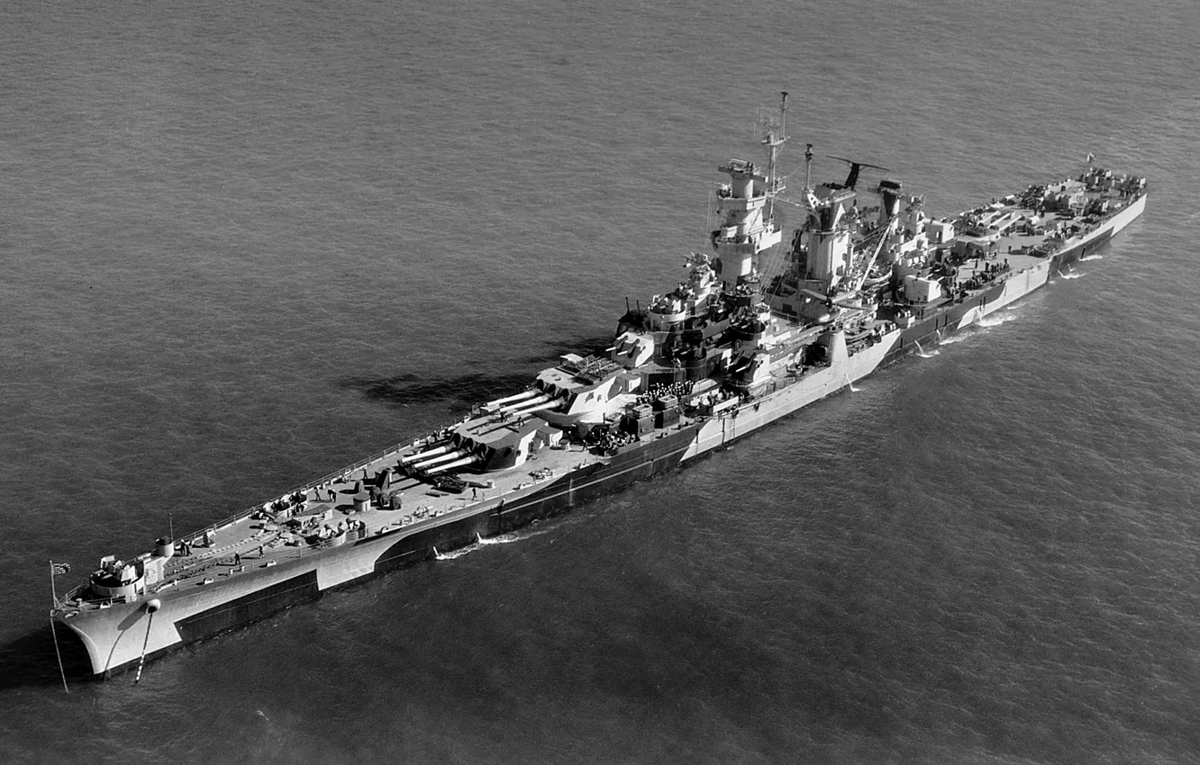 Фото обои линейный крейсер, ВМС США, 1944 год, USS Alaska, CB-1