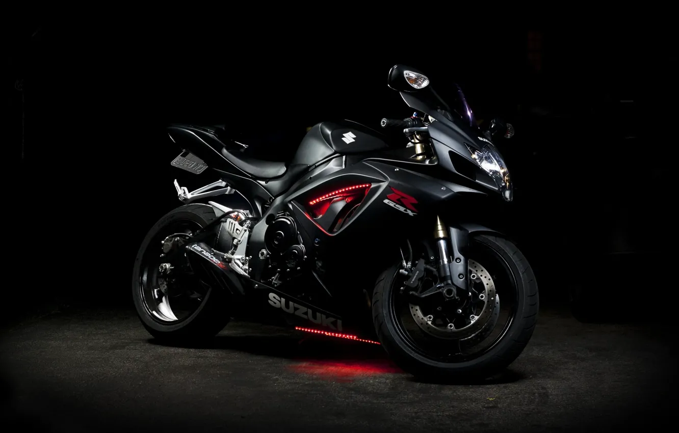 Фото обои черный, мотоцикл, Сузуки, Suzuki GSX-R