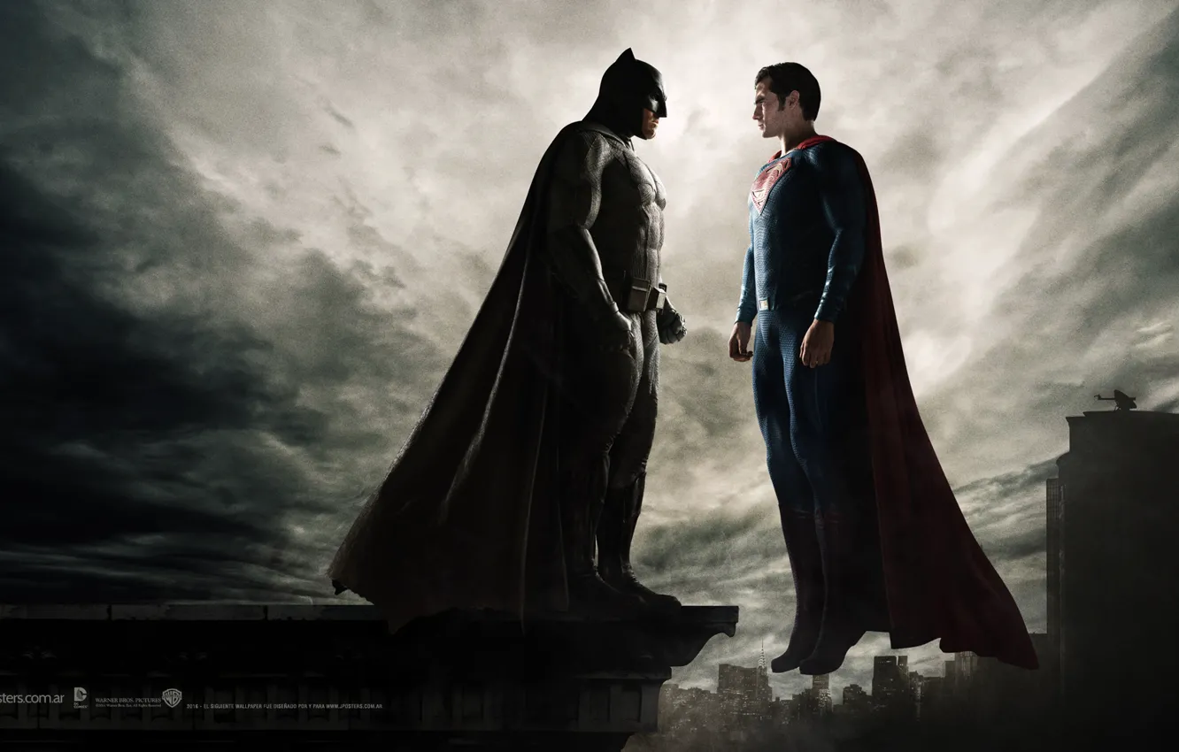 Фото обои batman, superman, dc comics, batman v superman, dawn of justice