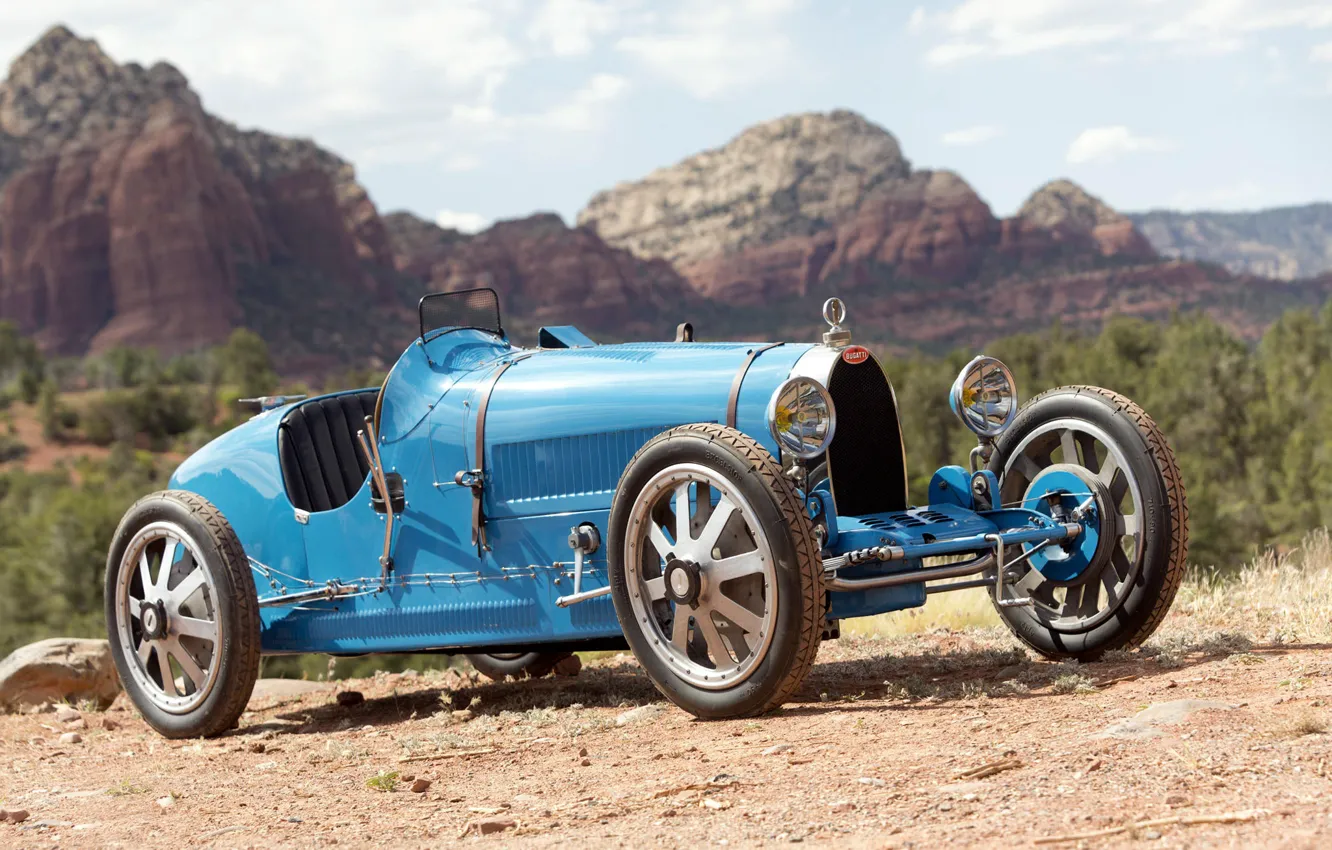 Фото обои Bugatti, Фары, Classic, Хром, Classic car, 1924, Радиаторная Решетка, Type 35