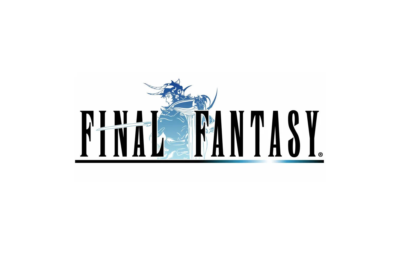 Фото обои логотип, Final Fantasy, Logo, Последняя Фантазия, Yoshitaka Amano, Еситака Амано