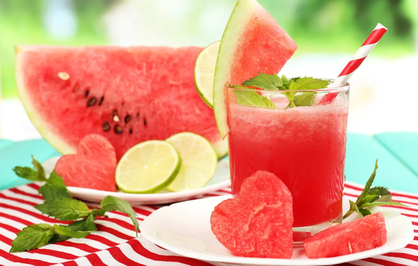 Фото обои арбуз, сок, ломтики, water melon