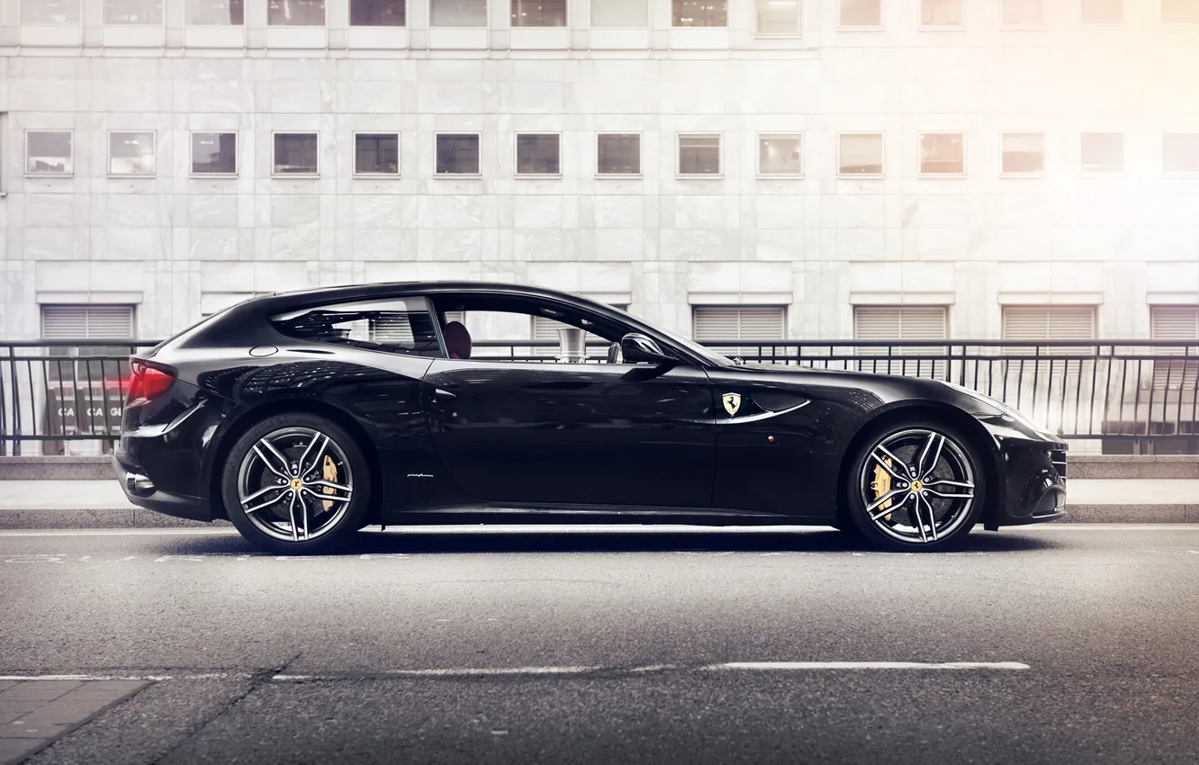 Фото обои улица, автообои, Ferrari FF, феррари фф