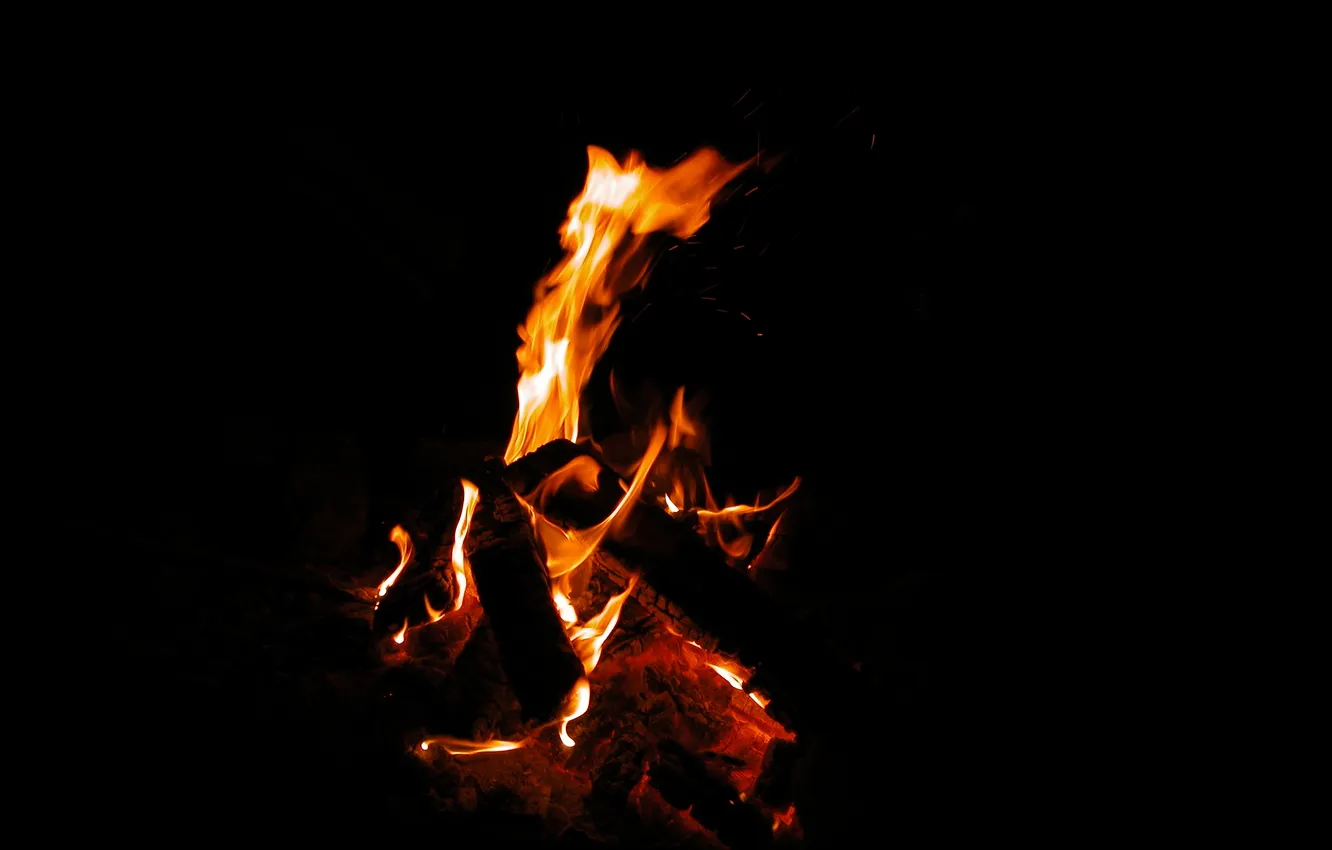 Фото обои demon, fire, flame, night, campfire