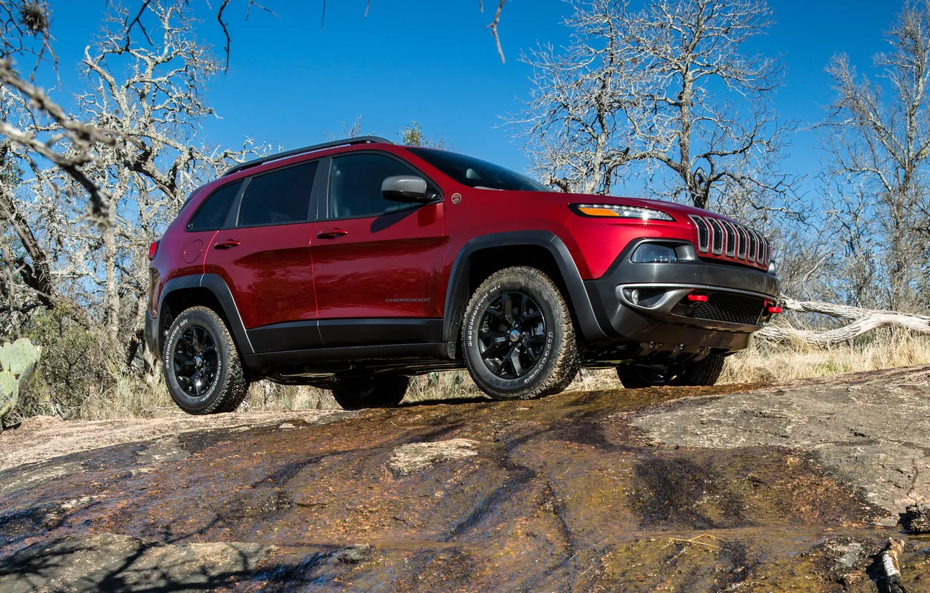 Фото обои джип, внедорожник, автомобиль, Jeep, Cherokee, Trailhawk
