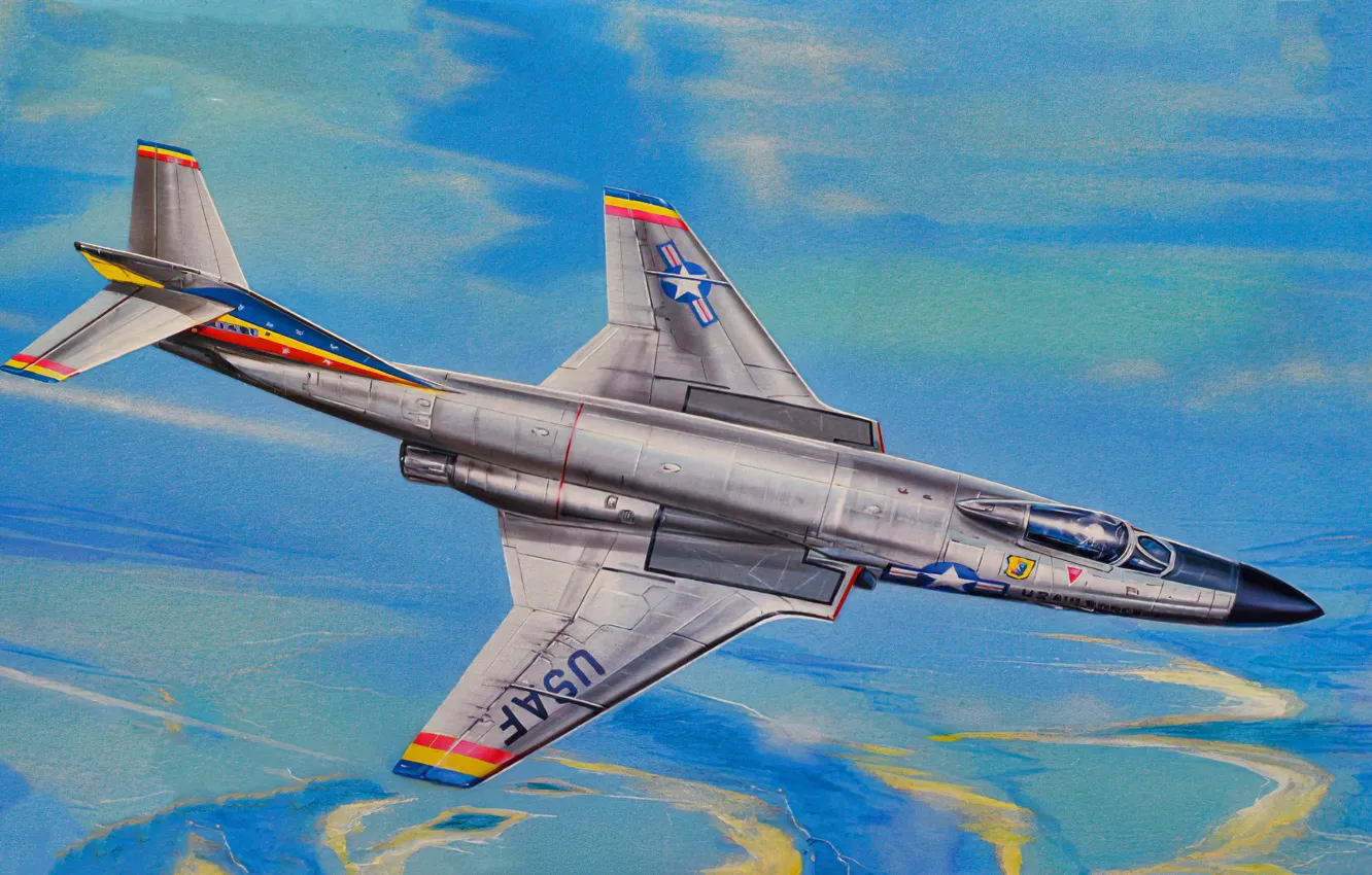 Фото обои art, aviation, jet, f-101c voodoo