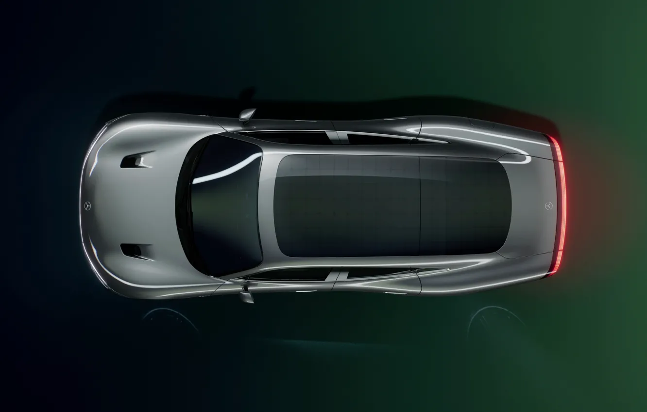 Фото обои купе, Mercedes-Benz, вид сверху, 2022, Vision EQXX Concept