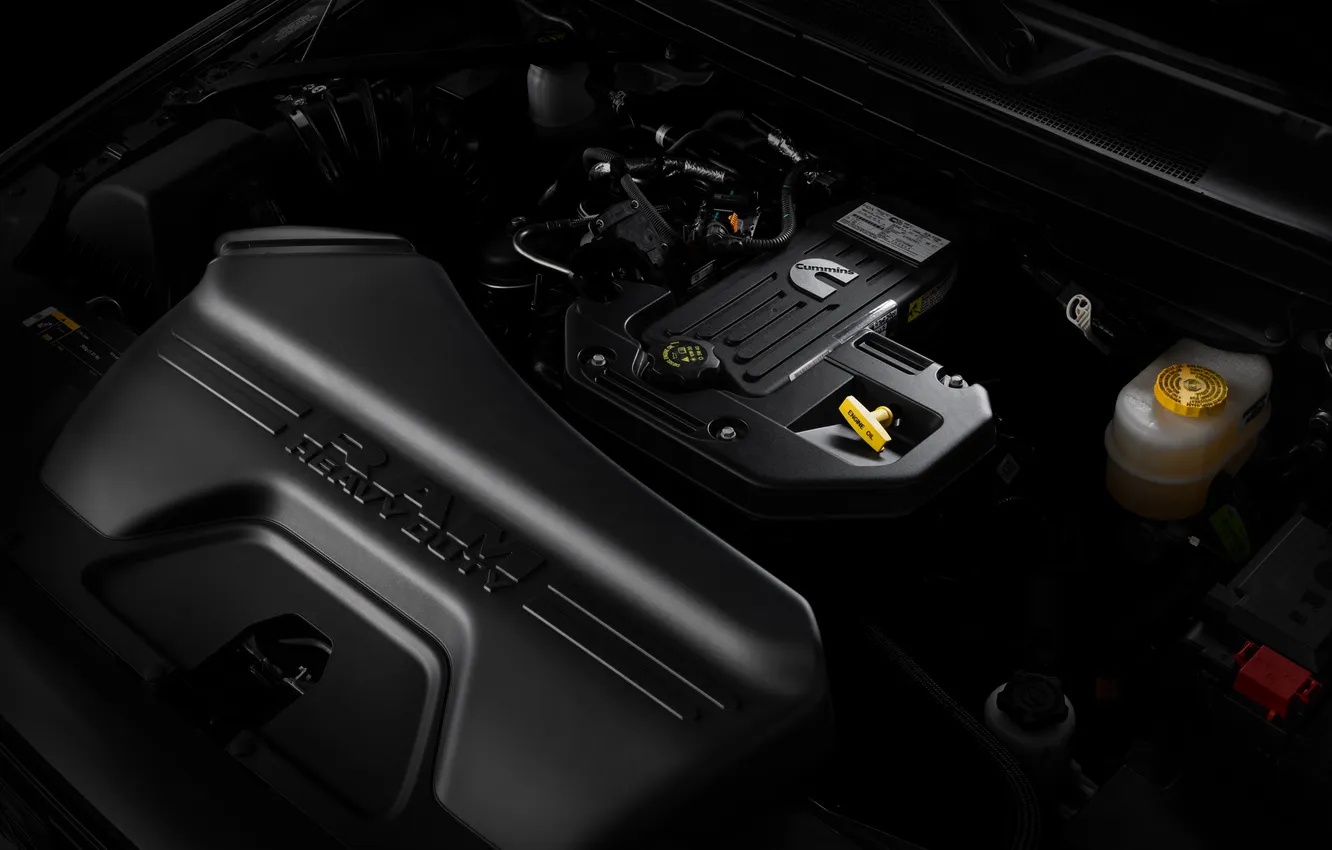 Фото обои Пикап, Night Edition, Мощь, Ram, Crew Cab, под капотом, 2025, Ram 3500 Laramie