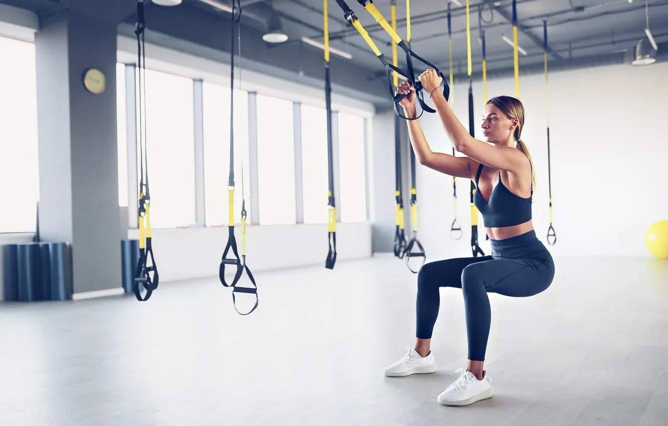 Фото обои girl, figure, female, fitness, gym, healthy, health, fit