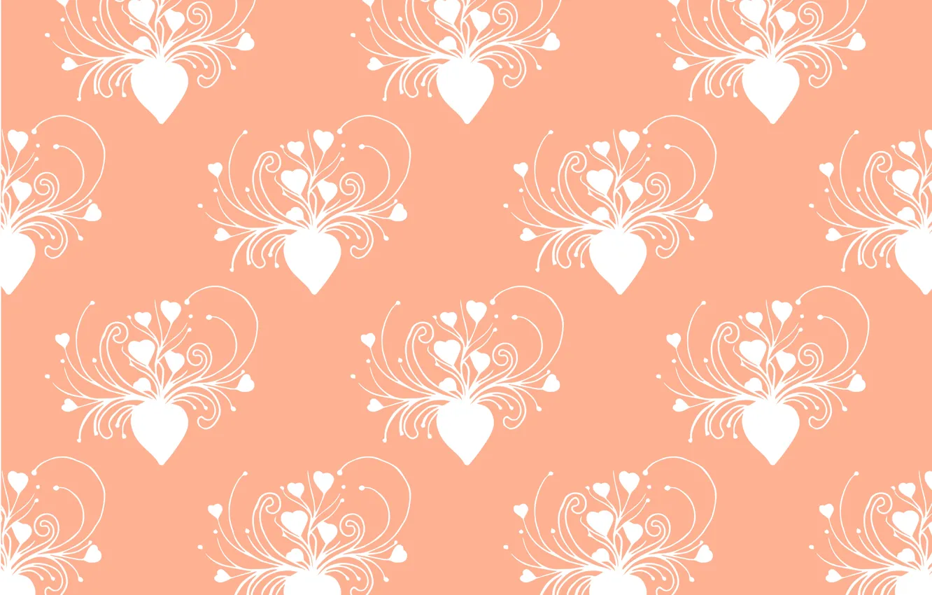 Фото обои фон, текстура, сердечки, background, pattern
