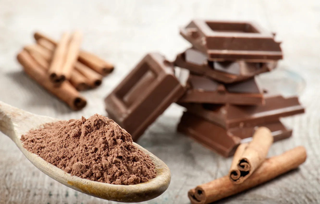 Фото обои шоколад, сладости, корица, chocolate, какао