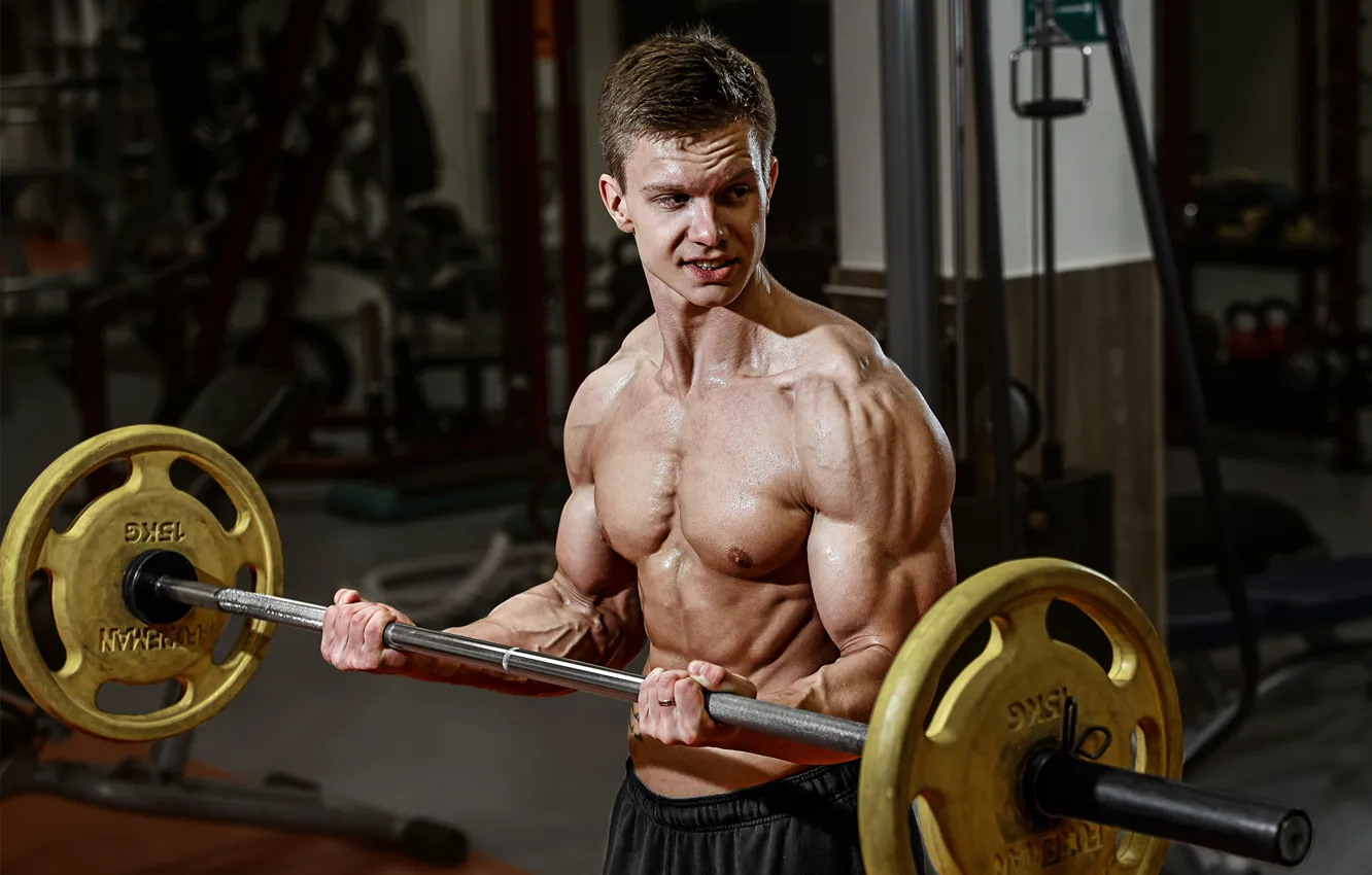 Фото обои muscles, strength, training, weightlifter