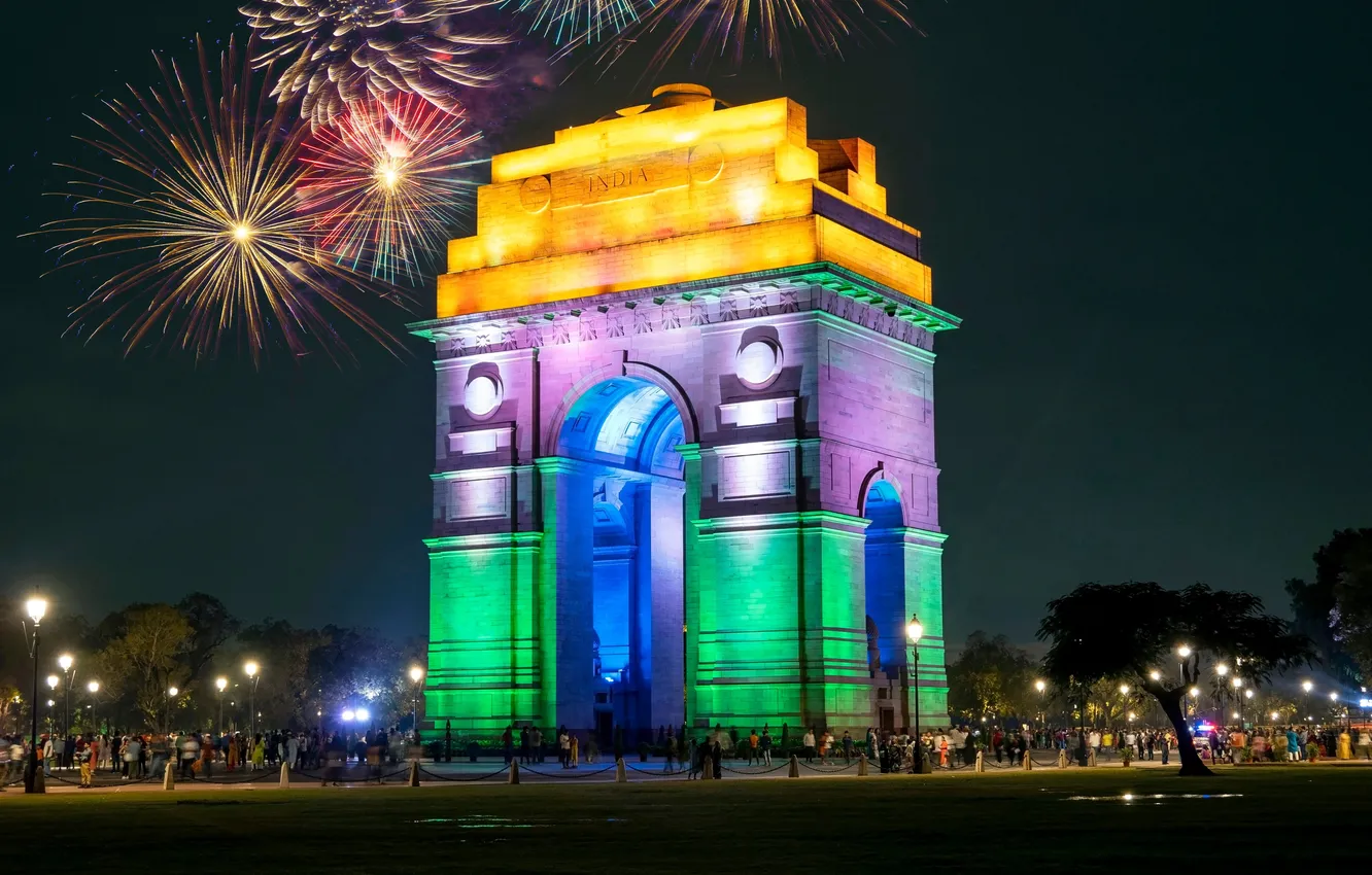 Фото обои night, people, day, new, year, indian, historical, india