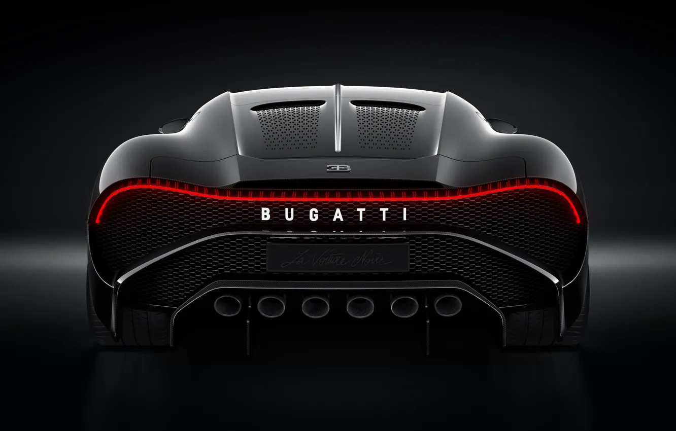 Фото обои машина, Bugatti, фонарь, стильный, гиперкар, La Voiture Noire