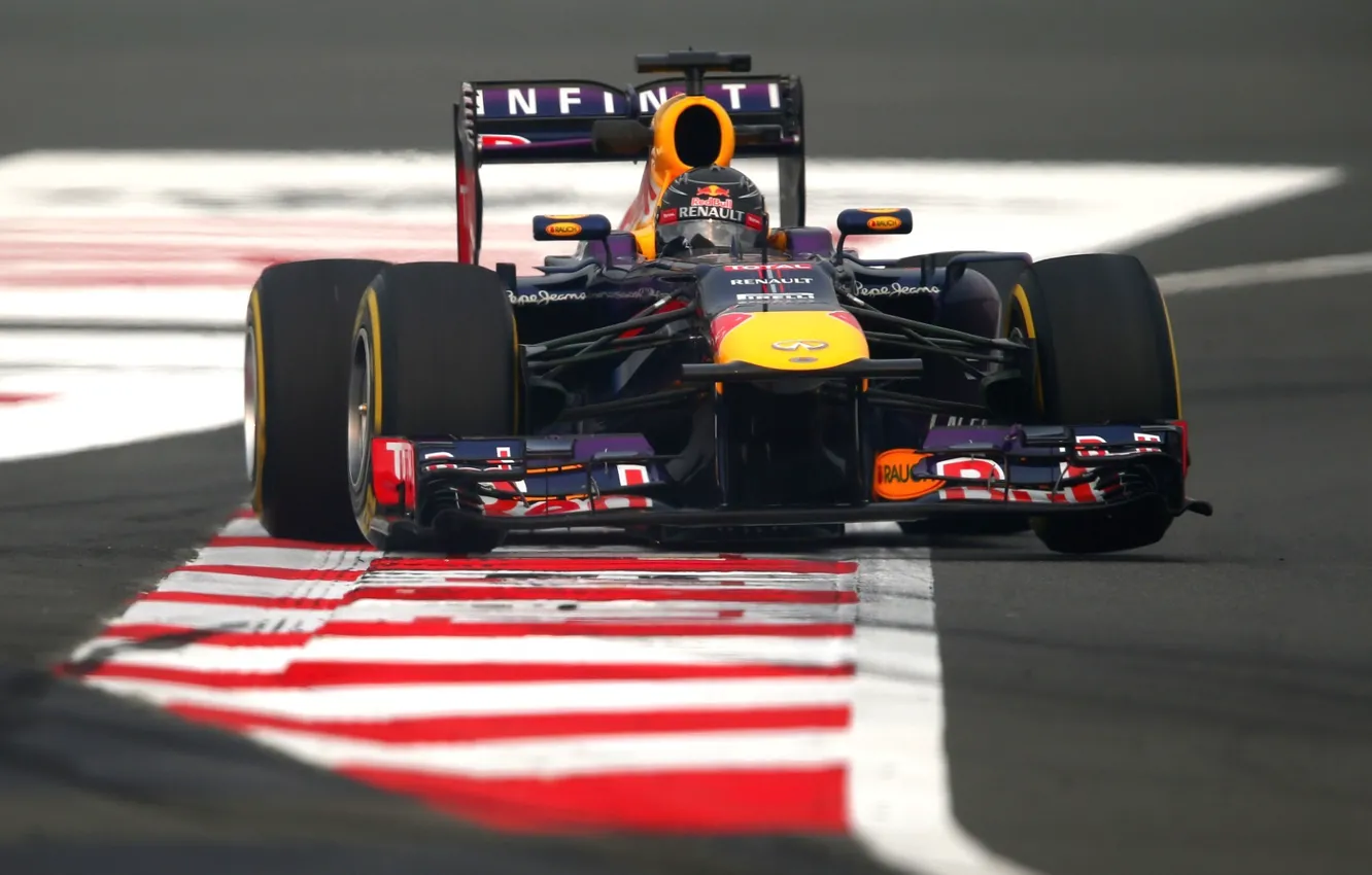 Фото обои Гонщик, Formula 1, Sebastian Vettel, Чемпион, india