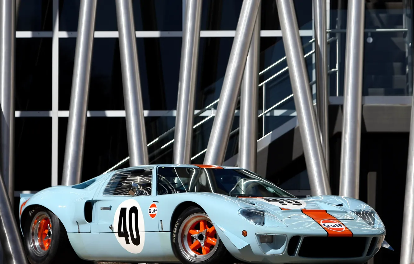 Фото обои Ford, Le Mans, GT40, Oil, '1968, Gulf