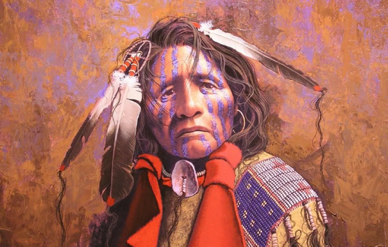 Фото обои native american, first people, mark rohrig, The Way Home