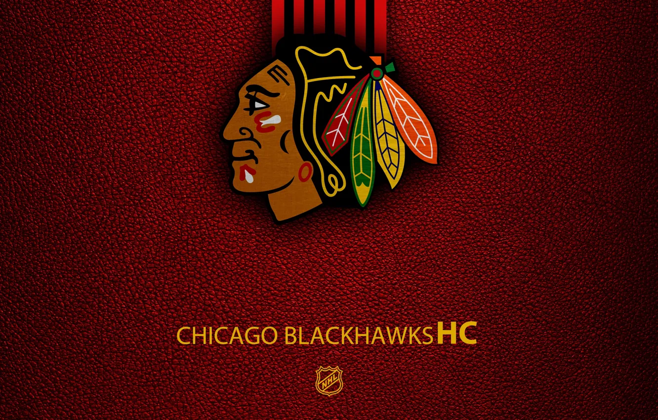 Фото обои wallpaper, sport, logo, NHL, hockey, Chicago Blackhawks