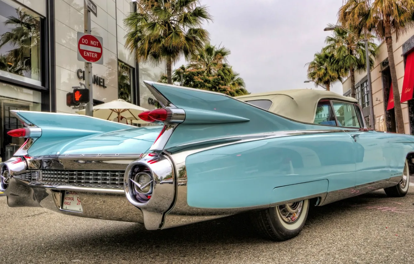 Фото обои Eldorado, Cadillac, Кадиллак, Эльдорадо, Convertible, 1959, Biarritz