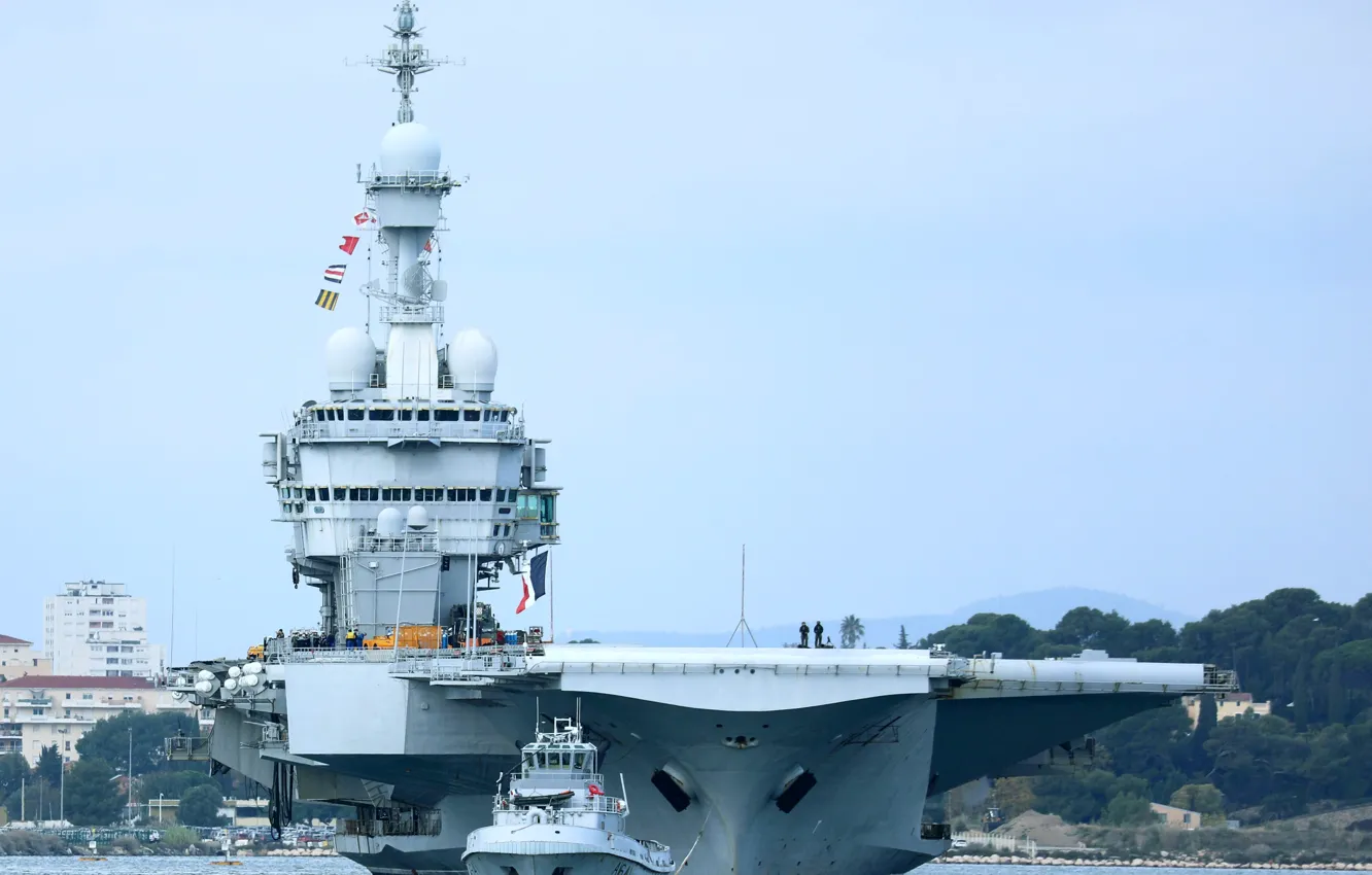 Фото обои авианосец, Charles de Gaulle, ВМС Франции
