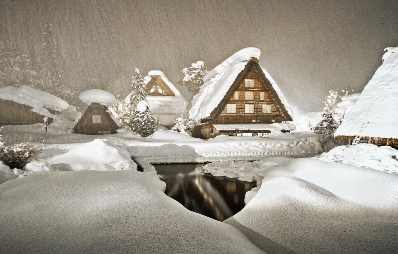 Фото обои Gifu Prefecture, Shirakawa-mura