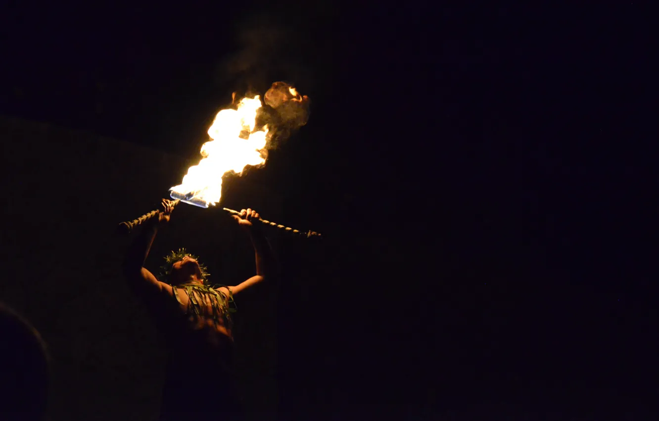 Фото обои fire, flame, night, ritual, tribe