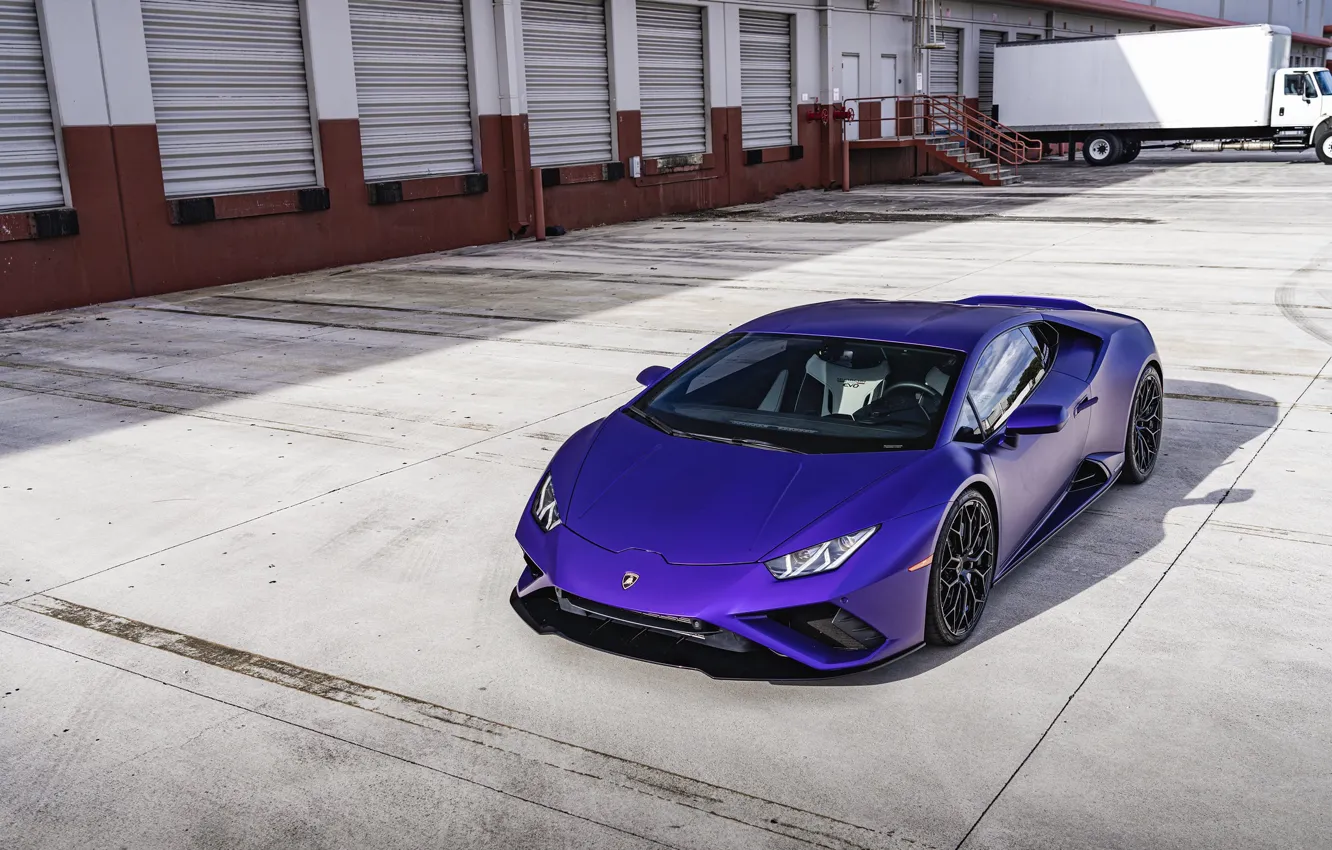 Фото обои Lamborghini, Ламбо, Красота, Purple, Фиолетовый, VAG, Huracan