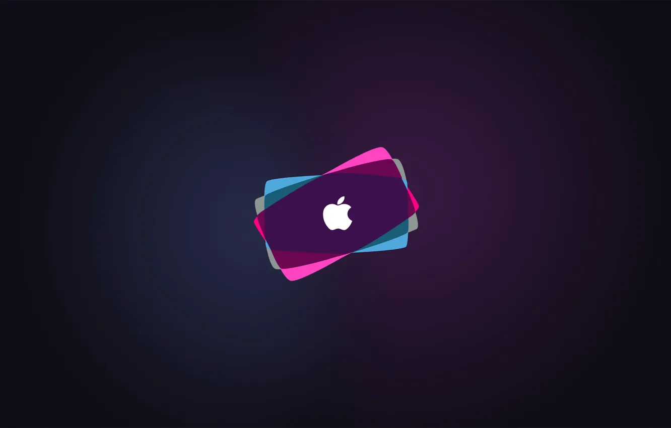 Фото обои apple, colorful, mac, logo, hi-tech, brand, backround