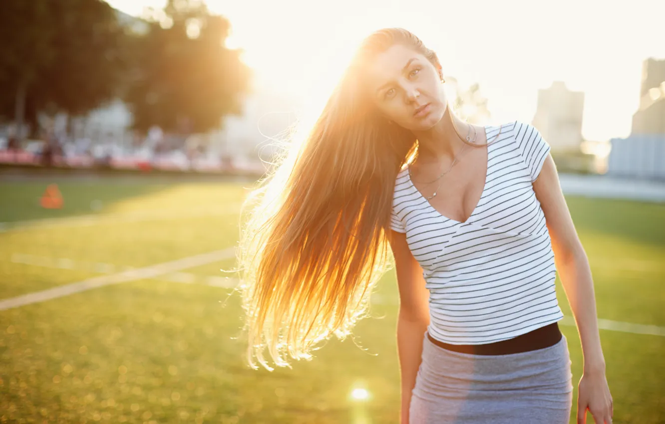 Фото обои лето, взгляд, девушка, лицо, волосы, Natasha